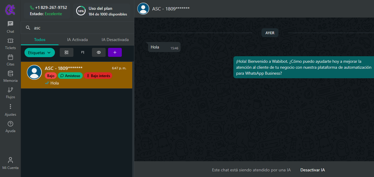 Wabibot Interface